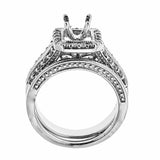 14k White Gold and Diamonds Wedding Set