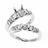 Natalie K 14k White Gold and Diamonds Wedding Set