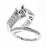Natalie K 14k White Gold and Diamonds Wedding Set