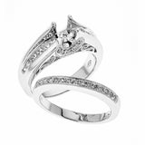 Natalie K 14k White Gold and Diamonds Wedding Set