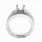 Natalie K 14k White Gold and Diamonds Wedding Set