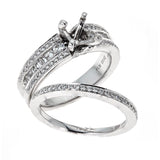 Natalie K 14k White Gold and Diamonds Wedding Set