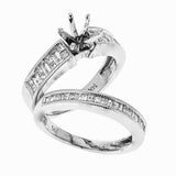 Natalie K 14k White Gold and Diamonds Wedding Set