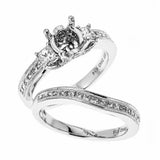 Natalie K 14k White Gold and Diamonds Wedding set