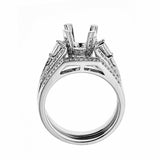 Natalie K 14k White Gold and Diamonds Wedding Set