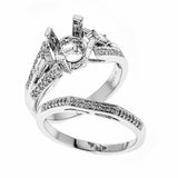 Natalie K 14k White Gold and Diamonds Wedding Set