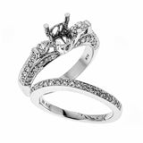 Natalie K 14k White Gold and Diamonds Wedding Set