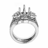Natalie K 14k White Gold and Diamonds Wedding Set
