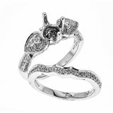 Natalie K 14k White Gold and Diamonds Wedding Set