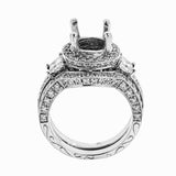 14k White Gold and Diamonds Wedding Set