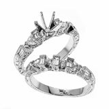 Natalie K 18k White Gold and Diamonds Wedding Set