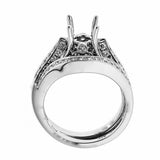 14k White Gold and Diamonds Wedding Set