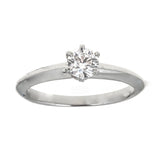 Six-Prong Solitaire Engagement Ring in Platinum