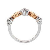 18K Two-Tone Gold & Diamond Flower Ring