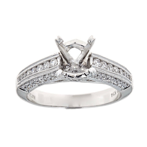 Natalie 14K White Gold Diamond Engagement Ring – D'amati Fine