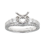 14K White Gold & Diamond Engagement Ring