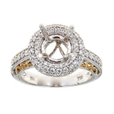 18K Two-Tone Gold Engagement Ring