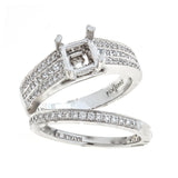 Natalie K. 14K White Gold Engagement & Wedding Ring Set