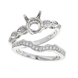 Natalie K. 14K White Gold Engagement & Wedding Ring Set