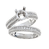 Natalie K. 14K White Gold Engagement & Wedding Ring Set