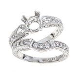 Natalie K. 14K White Gold Engagement & Wedding Ring Set