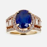 Tanzanite & Diamond 14K Yellow Gold Ring