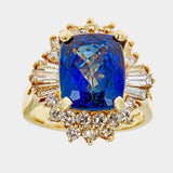Tanzanite & Diamond 14K Yellow Gold Ring
