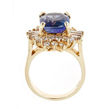 Tanzanite & Diamond 14K Yellow Gold Ring
