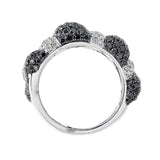 Natalie K. Black & White Diamond 14K White Gold Ring