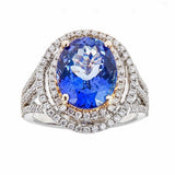 Tanzanite & Diamond 14K White Gold Ring