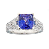 Tanzanite & Diamond 14K White Gold Ring