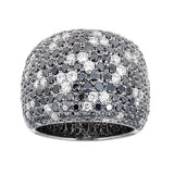 Zoccai Black & White Diamond 18K White Gold Ring