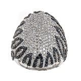 Natalie K. Black & White Diamond 14K White Gold Ring