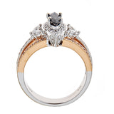 18K Gold Two-Tone Sapphire & Diamond Ring