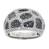 Natalie K. Black & White Diamond 14K White Gold Ring