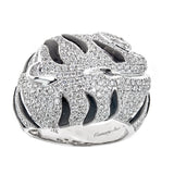 Black & White Diamond 18K White Gold Ring