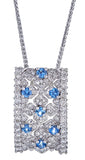 Levian 18K White Gold Sapphire & Diamond Necklace