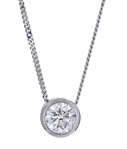 10k White Gold and Diamond Necklace