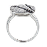 Simon G. Black & White Diamond 18K White Gold Ring