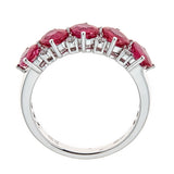 Ruby & Diamond Ring in 18K White Gold