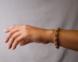 Designer Link Bracelet with a Dimond Pavé Fleur De Lis Charm