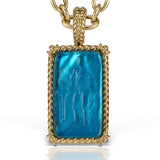 Paraiba Blue Pendant in 18K Yellow Gold