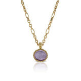 Lavender Pendant in 18K Yellow Gold