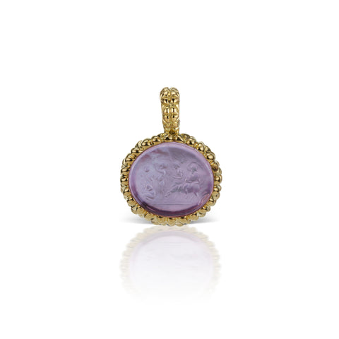 Lavender Pendant in 18K Yellow Gold