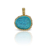 Paraiba Blue Pendant in 18K Yellow Gold